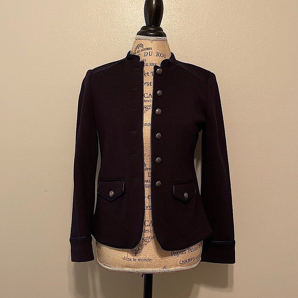 J.Crew military blazer in navy wool size 4